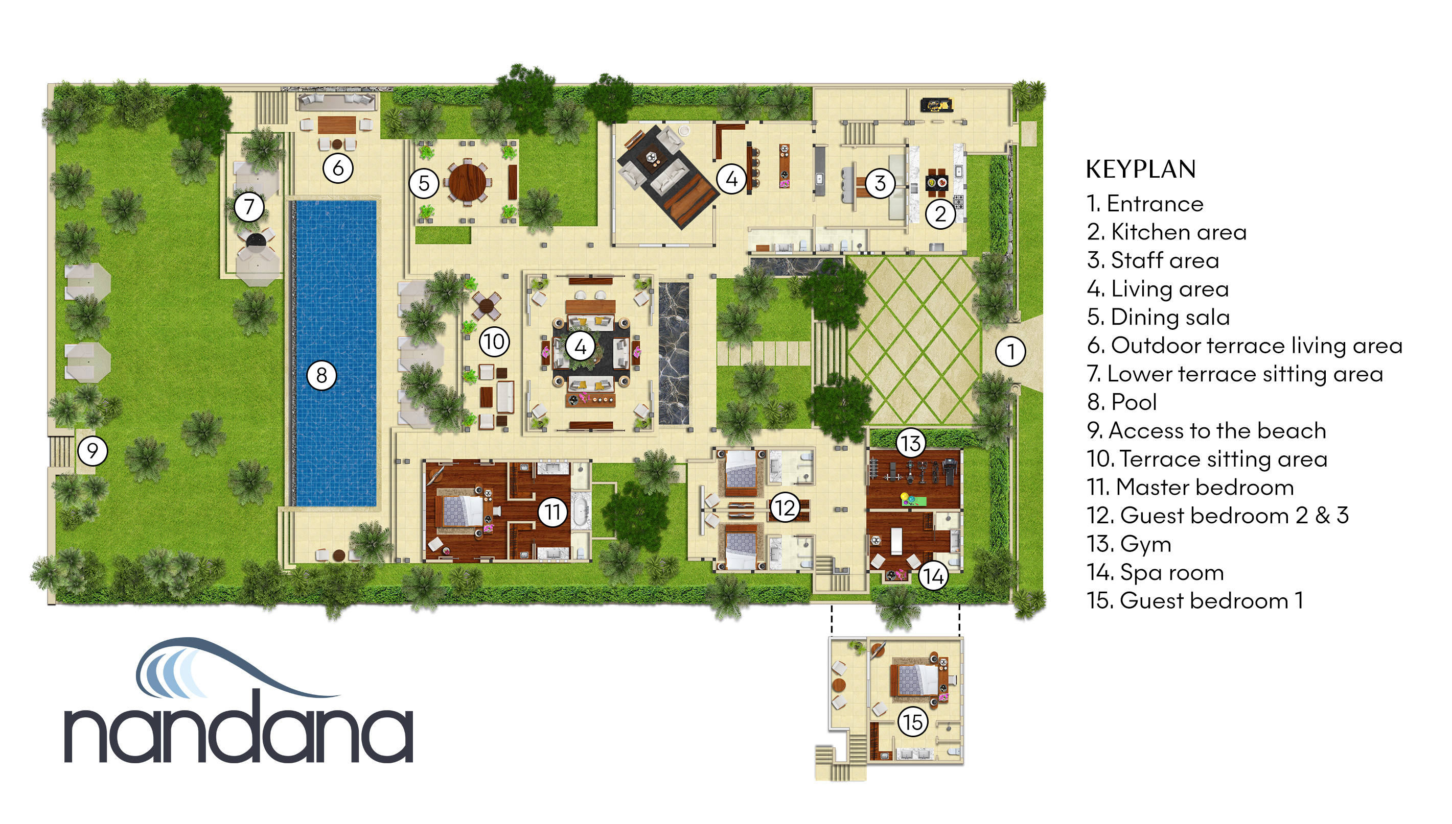 Villa Nandana - Floor plan